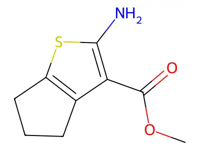 methyl 2-amino-4H,5H,6H-cyclopenta(b)thiophene-3-carboxylate structure