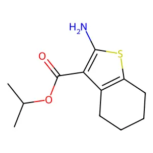 Isopropyl 2-amino-4,5,6,7-tetrahydro-1-benzothiophene-3-carboxylate structure