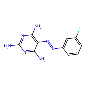 5-(m-Fluorophenylazo)-2,4,6-triaminopyrimidine structure