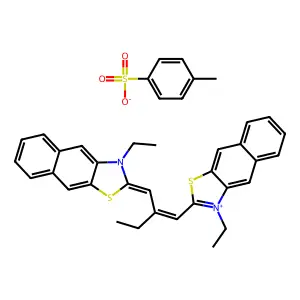 Naphtho[2,3-d]thiazolium, 3-ethyl-2-[2-[(3-ethylnaphtho[2,3-d]thiazol-2(3H)-ylidene)methyl]-1-butenyl]-, salt with 4-methylbenzenesulfonic acid (1:1) structure