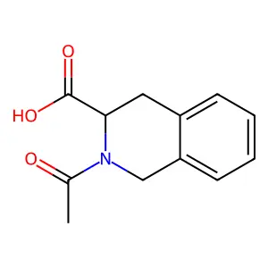 (3R)-2-acetyl-1,2,3,4-tetrahydroisoquinoline-3-carboxylic acid structure