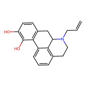 10,11-dihydroxy-N-allylnoraporphine structure
