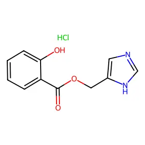 Salicylic acid, imidazol-4-ylmethyl ester, monohydrochloride structure