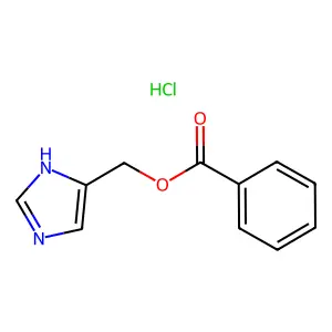 Imidazole-4-methanol, benzoate (ester), monohydrochloride structure