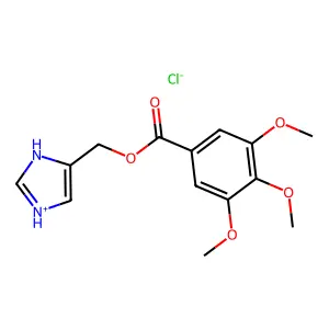 (1H-Imidazol-5-yl)methyl 3,4,5-trimethoxybenzoate--hydrogen chloride (1/1) structure