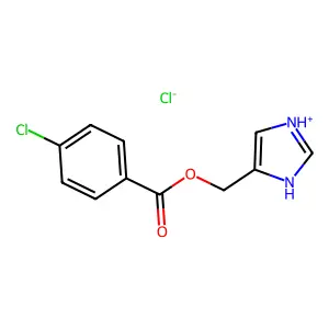 Benzoic acid, p-chloro-, imidazol-4-ylmethyl ester, monohydrochloride structure