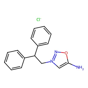 5-Amino-3-(2,2-diphenylethyl)-3H-1,2,3-oxadiazol-1-ium chloride structure