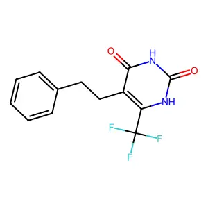 5-(2-phenylethyl)-6-(trifluoromethyl)-1H-pyrimidine-2,4-dione structure