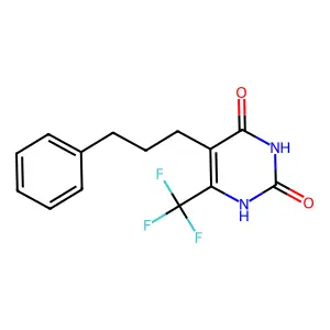 5-(3-phenylpropyl)-6-(trifluoromethyl)-1H-pyrimidine-2,4-dione structure