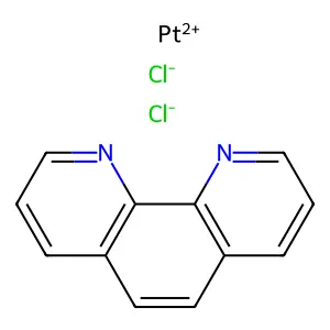 Dichloro(1,10-phenanthroline)platinum structure