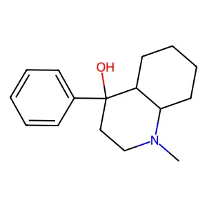 Decahydro-1-methyl-4-phenyl-4-quinolinol structure