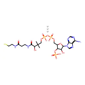 coenzyme a, trilithium salt structure