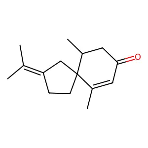 6,10-二甲基-3-异亚丙基螺[4.5]癸-9-烯-8-酮 structure