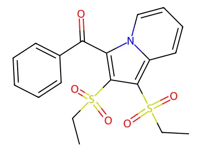 Methanone, [1,2-bis(ethylsulfonyl)-3-indolizinyl]phenyl- structure