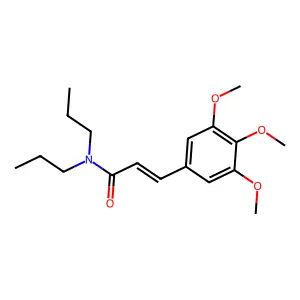 (2E)-N,N-dipropyl-3-(3,4,5-trimethoxyphenyl)prop-2-enamide structure
