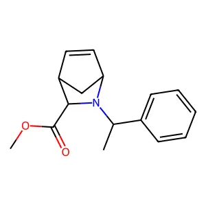Methyl 2-(1-phenylethyl)-2-azabicyclo[2.2.1]hept-5-ene-3-carboxylate structure
