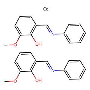Cobalt;bis(2-methoxy-6-(phenyliminomethyl)phenol) structure