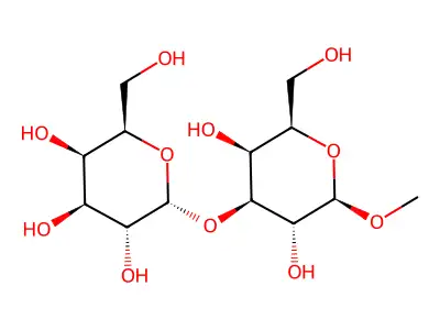 Methyl 3-O-(b-D-galactopyranosyl)-b-D-galactopyranoside structure