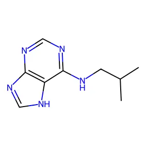 N-(2-methylpropyl)-7H-purin-6-amine structure