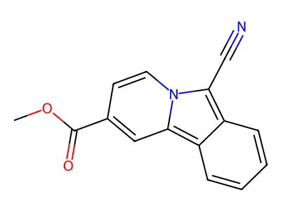 Pyrido[2,1-a]isoindole-2-carboxylic acid, 6-cyano-, methyl ester structure