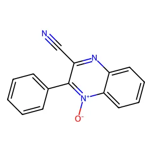 3-Phenyl-2-quinoxalinecarbonitrile 4-oxide structure