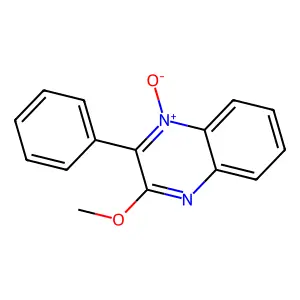 3-Methoxy-1-oxido-2-phenylquinoxalin-1-ium structure