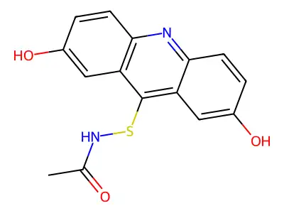 2,7-Dihydroxy-9-acetamidothioacridine structure