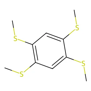 Benzene, 1,2,4,5-tetrakis(methylthio)- structure