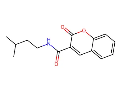 N-(3-methylbutyl)-2-oxo-2H-chromene-3-carboxamide structure