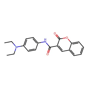 N-[4-(diethylamino)phenyl]-2-oxochromene-3-carboxamide structure