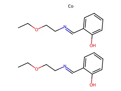 Cobalt;bis(2-(2-ethoxyethyliminomethyl)phenol) structure