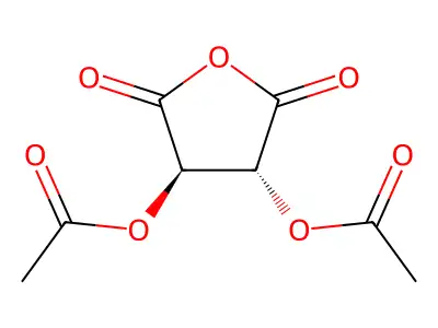 (+)-Diacetyl-L-tartaric anhydride structure