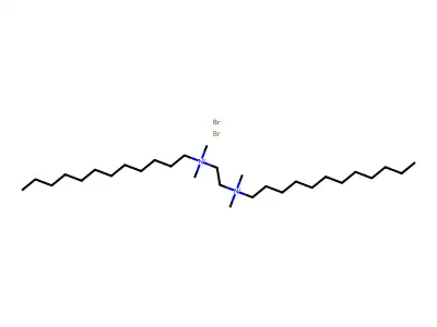 N,N'-bis(dodecyldimethyl)-1,2-ethanediammonium structure