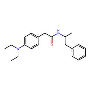 Acetamide, 2-(p-(diethylamino)phenyl)-N-(alpha-methylphenethyl)- structure