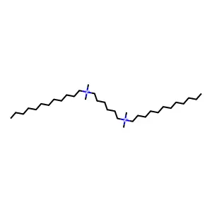 Dodecyl-[6-[dodecyl(dimethyl)azaniumyl]hexyl]-dimethylazanium structure