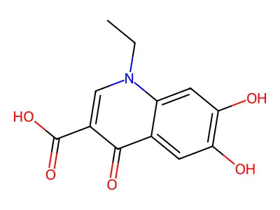 3-Quinolinecarboxylic acid, 1,4-dihydro-6,7-dihydroxy-1-ethyl-4-oxo- structure