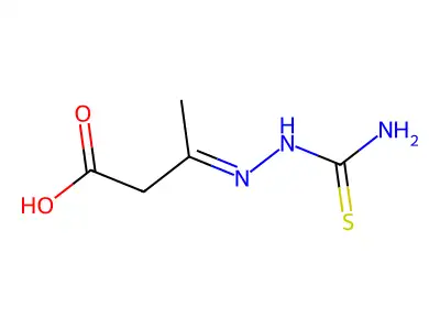 3-(Carbamothioylhydrazinylidene)butanoic acid structure