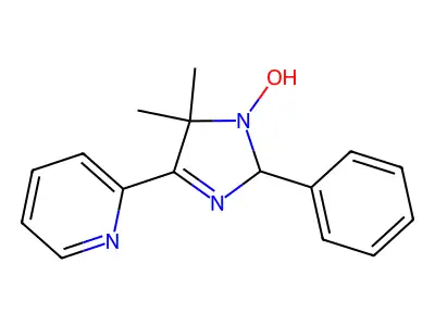 2-(1-hydroxy-5,5-dimethyl-2-phenyl-2H-imidazol-4-yl)pyridine structure