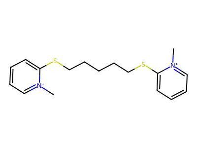 Pyridinium, 2,2'-[1,5-pentanediylbis(thio)]bis[1-methyl- structure