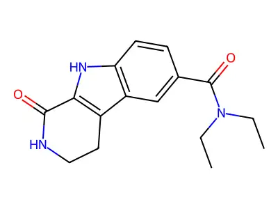 1H-Pyrido(3,4-b)indole-6-carboxamide, 2,3,4,9-tetrahydro-N,N-diethyl-1-oxo- structure