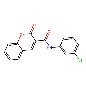 N-(3-chlorophenyl)-2-oxo-2H-chromene-3-carboxamide structure