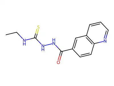 N-ethyl-2-(6-quinolinylcarbonyl)-1-hydrazinecarbothioamide structure