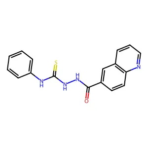 N-phenyl-2-(6-quinolinylcarbonyl)-1-hydrazinecarbothioamide structure