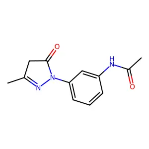 N-[3-(3-methyl-5-oxo-4,5-dihydro-1H-pyrazol-1-yl)phenyl]acetamide structure