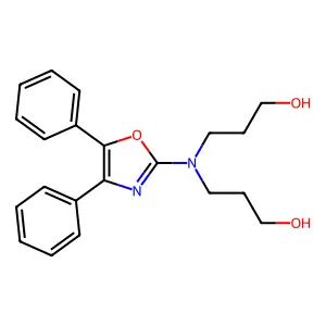 Oxazole, 2-(bis(2-hydroxypropyl)amino)-4,5-diphenyl- structure