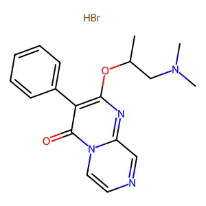 2-(2-Dimethylamino-1-methylethoxy)-3-phenyl-4H-pyrazino(1,2-a)pyrimidin-4-one hydrobromide structure