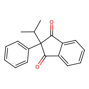 2-Phenyl-2-propan-2-ylindene-1,3-dione structure