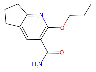 5H-Cyclopenta(b)pyridine-3-carboxamide, 6,7-dihydro-2-propoxy- structure