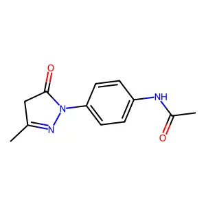 N-[4-(3-methyl-5-oxo-4H-pyrazol-1-yl)phenyl]acetamide structure