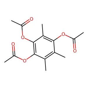 (3,4-Diacetyloxy-2,5,6-trimethylphenyl) acetate structure